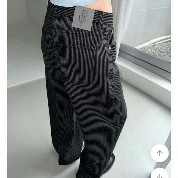 [BUNJANG] Oi Cott Stripe Denim Pants (M) / 에이블리 오이콧토 스트라이프 데님 팬츠