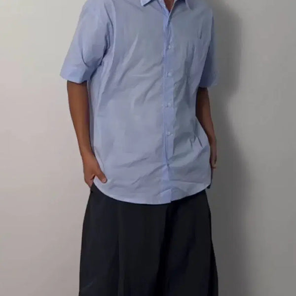 [BUNJANG] Cotton Pocket Short Sleeve Shirt / 코튼 포켓 반팔 셔츠