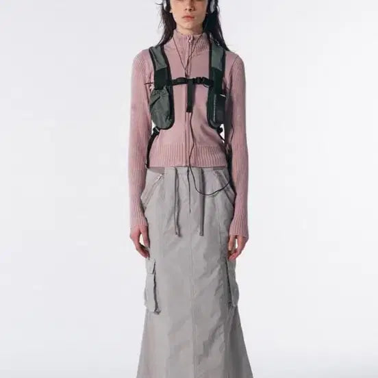 [BUNJANG] Sculptor Banding Maxi Pencil Skirt Warm Gray / 스컬프터 밴딩 맥시 펜실 스커트 웜 그레이