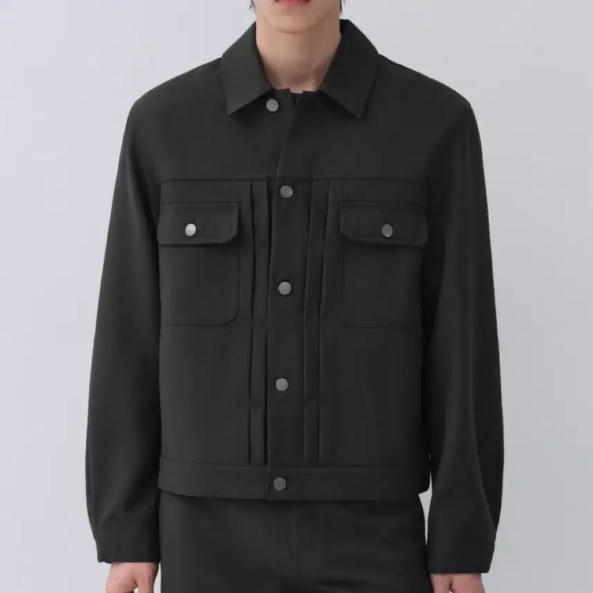 [BUNJANG] Musinsa Standard Formal Trucker Jacket Dark Gray (XL) - Unused New / 무탠다드 포멀 트러커 자켓(XL)_미사용 신품