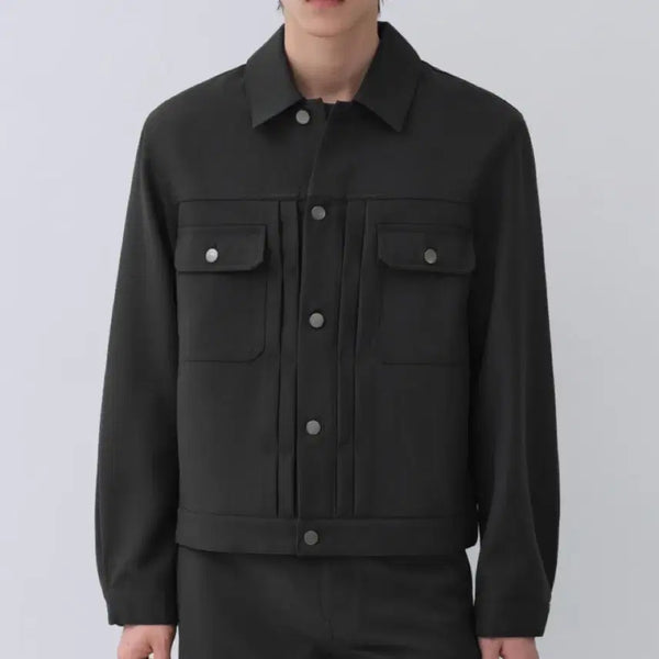 [BUNJANG] Musinsa Standard Formal Trucker Jacket Dark Gray (XL) - Unused New / 무탠다드 포멀 트러커 자켓(XL)_미사용 신품