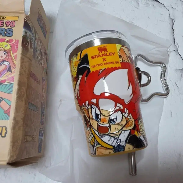 [BUNJANG] The 'Remember Those Days' Cartoon Tumbler Keychain (Tong-ki) - Stanley Tumbler Keychain / 추억돋는그시절만화가텀블러속으로(통키) 스탠리텀블러키링
