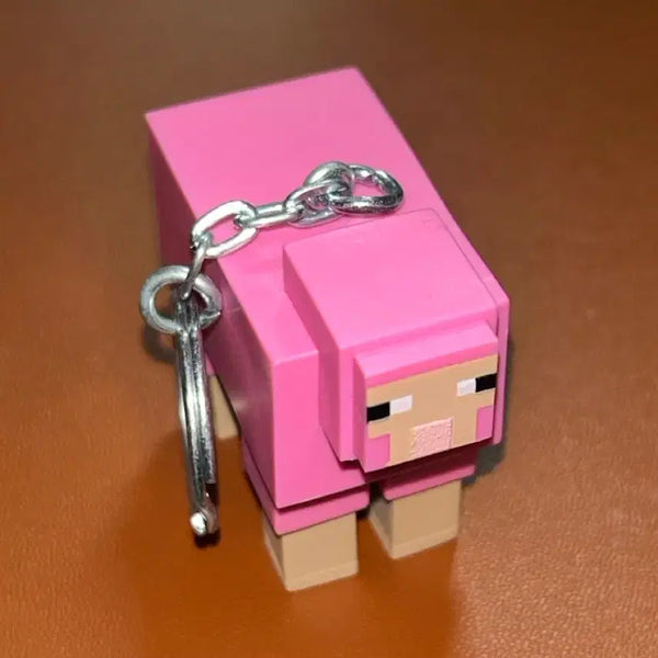 [BUNJANG] Minecraft Pink Sheep Keyring / 마인크래프트 핑크양 키링 (배송비 포함)