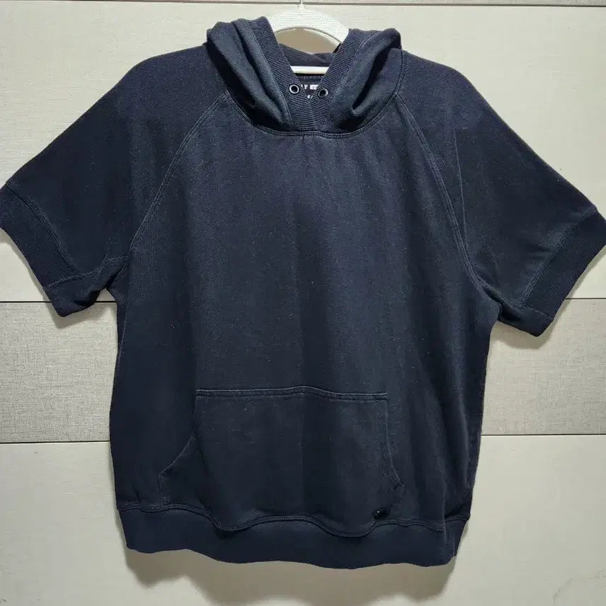 [BUNJANG] DKNY SPORT Black Short Sleeve Hoodie Sweatshirt L / DKNY SPORT 반팔 후드 맨투맨 L (후드끈 없음)