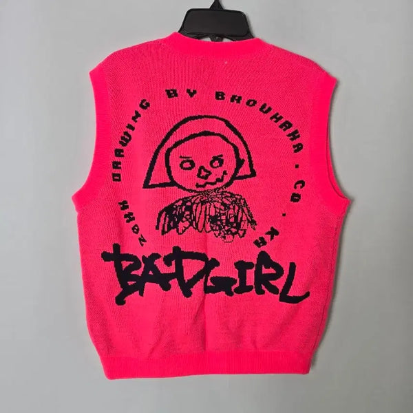 [BUNJANG] Brouhaha Women's Knit Vest Pink / brouhaha(부루하하) 여성 니트 조끼
