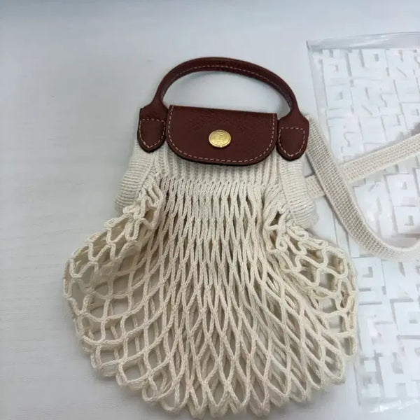[BUNJANG] Longchamp Net Bag Ivory (XS) / 롱샴 네트백 아이보리 (xs)