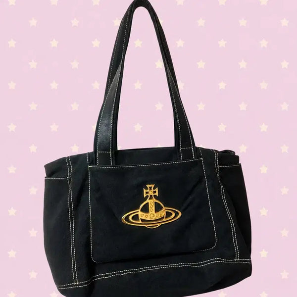 [BUNJANG] Vivienne Westwood Canvas Shoulder Bag / [유일매물/빈티지] 비비안웨스트우드 캔버스 숄더백 에코백 가방
