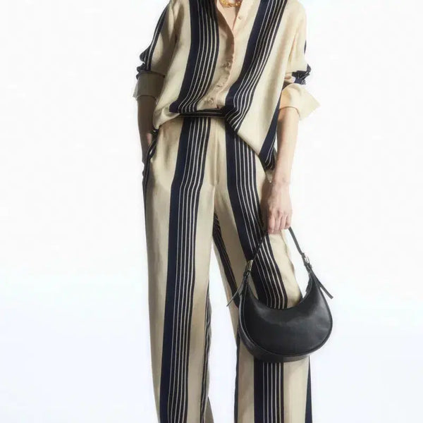 [BUNJANG] COS Wide-Leg Striped Pants Size 32 / COS 코스 와이드레그 스트라이프 팬츠 32