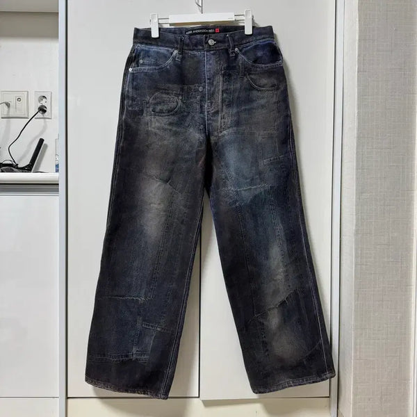 [BUNJANG] Andersson Bell 26FW Illusion Patchwork Trompe-l'oeil Denim / 30) 앤더슨벨 26fw 일루젼 패치워크 트롱프뢰유 데님