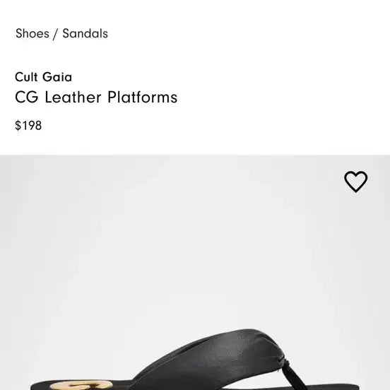 [BUNJANG] Cult Gaia Lambskin Platform Flip-Flops / 급처가!!(28만원 판매중)Cult Gaia 양가죽  키높이 쪼리 (정가 28.6만원) 240