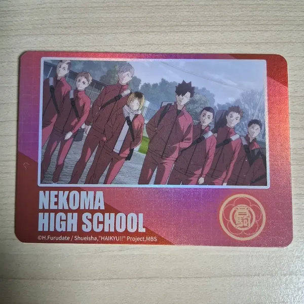 [BUNJANG] Haikyuu!! Nekoma High Random Hologram Card (Group Illustration) / 하이큐 랜덤 카드 네코마