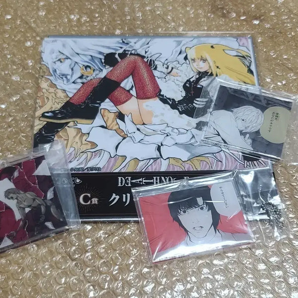 [BUNJANG] Death Note Lottery Set Keychains & Glasses Cloth / 데스노트 쿠지 상품 일괄
