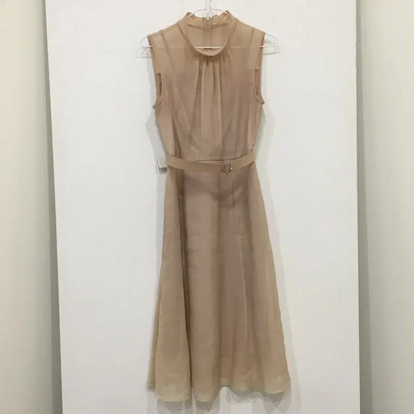 [BUNJANG] Jigott Belted Chiffon Dress / 지고트 벨티드 쉬폰 드레스 원피스