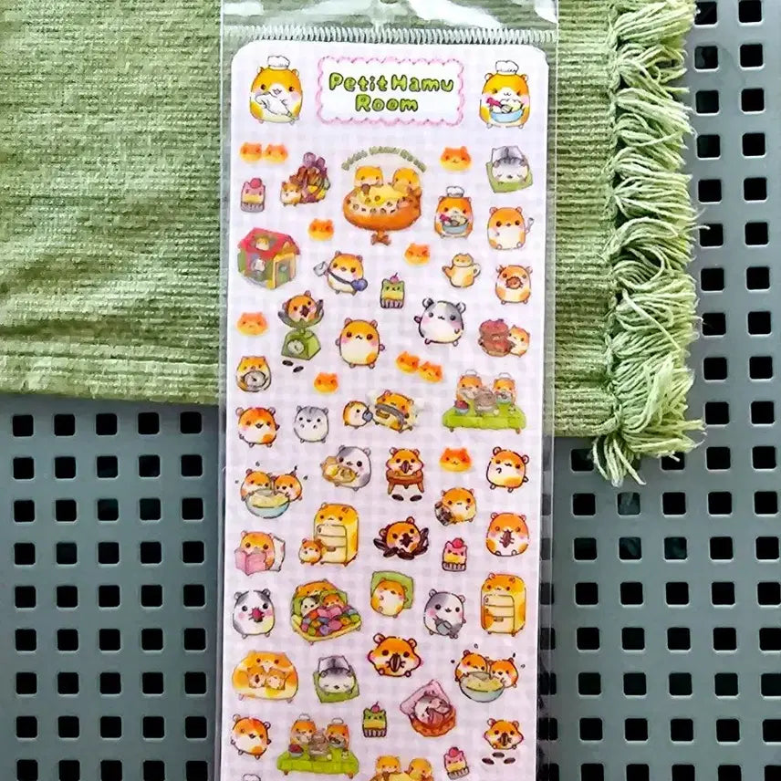 [BUNJANG] Q-Lia Petit Hamu Room Sticker Set / qlia 헤이세이 쁘띠 하무 룸 헤이세이 하무 스티커, 햄찌 q lia 스티커,쁘띠하무 룸 스티커