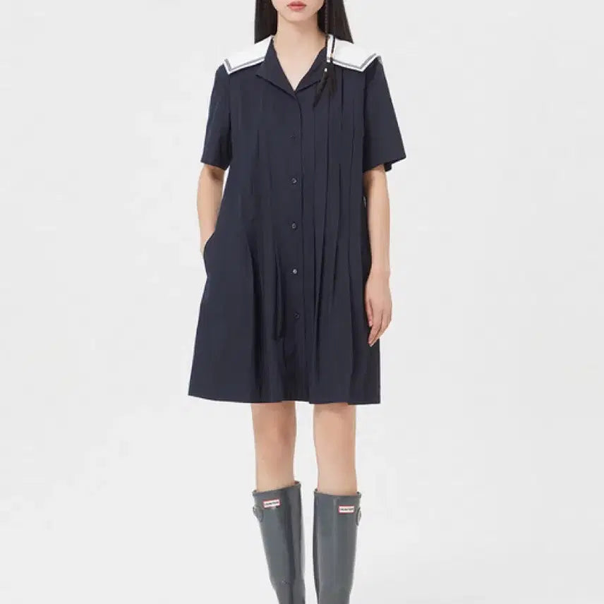 [BUNJANG] Lucky Chouette Lucky Marche Sailor Dress M / 럭키슈에뜨 럭키마르쉐 세일러 원피스 M