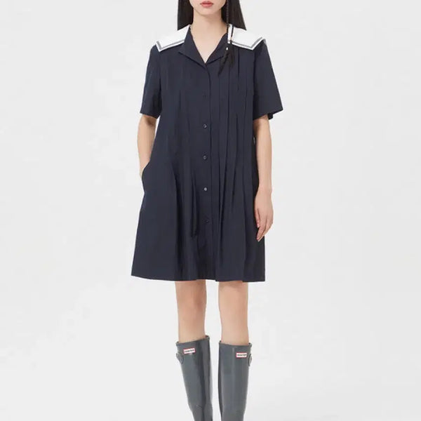 [BUNJANG] Lucky Chouette Lucky Marche Sailor Dress M / 럭키슈에뜨 럭키마르쉐 세일러 원피스 M
