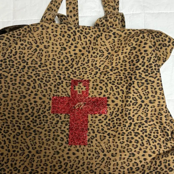 [BUNJANG] Love Brown Trash Bag Shoulder Bag / love님 브라운 trash bag black 트래시백 빈티지 호피 레오파드 가방숄더백