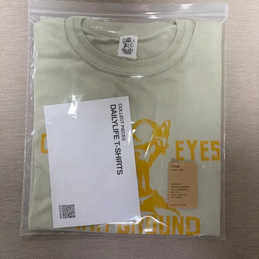 [BUNJANG] COLLECTPIECE CEFG T-Shirt Light Olive / [L]컬렉트피시스 CEFG 티셔츠 라이트 올리브