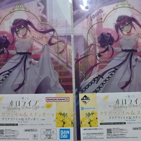 [BUNJANG] Hololive Towa Wedding Dress Style Clear File & Sticker Set / 홀로라이브 토와 웨딩 드레스 스타일 클리어 파일 & 스티커 팝니다!!