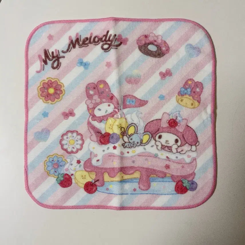 [BUNJANG] My Melody Cake Handkerchief / [새상품] 마이멜로디 케이크 손수건