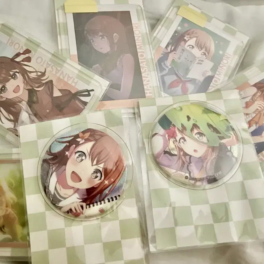 [BUNJANG] Project Sekai Minori Hanasato Can Badge & Card Bundle Set / 프로젝트 세카이 하나사토 미노리 캔뱃지, 카드 일괄 판매