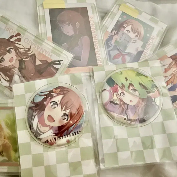 [BUNJANG] Project Sekai Minori Hanasato Can Badge & Card Bundle Set / 프로젝트 세카이 하나사토 미노리 캔뱃지, 카드 일괄 판매