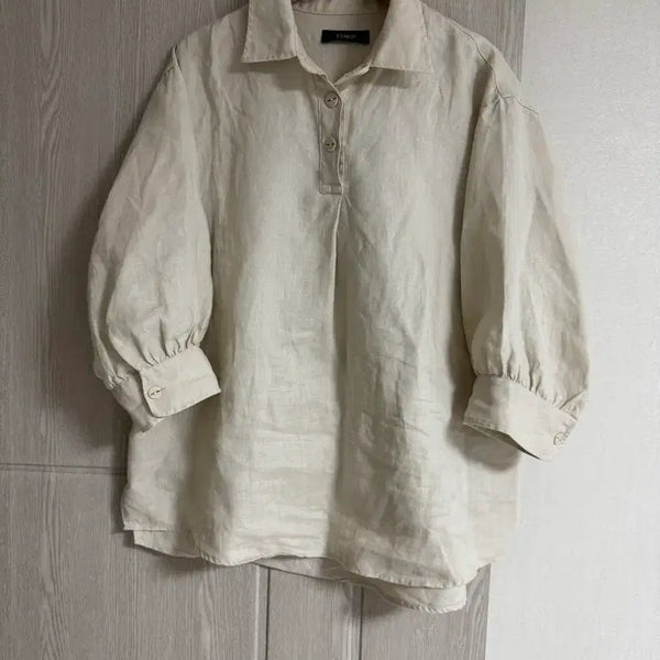 [BUNJANG] Tenuf 100% Linen Blouse (Size 66) / 테누프 마100 %블라우스  (66)