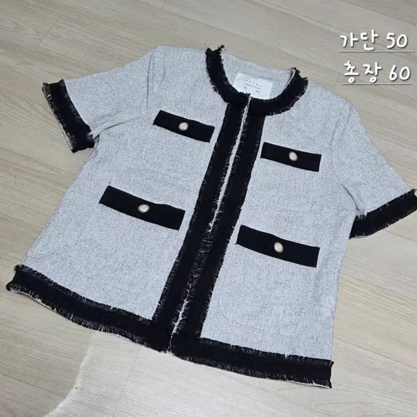 [BUNJANG] Women's Summer Tweed Short Sleeve Jacket / 여성 여름 트위드 반팔 자켓