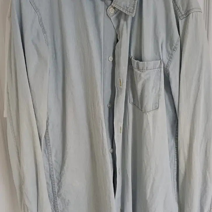 [BUNJANG] Vintage Light Wash Denim Shirt / 빈티지 연청 데님 셔츠 L사이즈