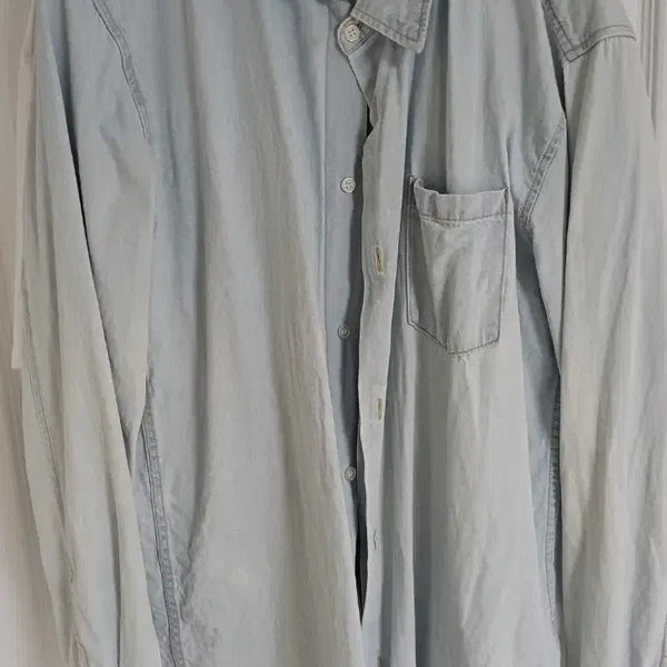[BUNJANG] Vintage Light Wash Denim Shirt / 빈티지 연청 데님 셔츠 L사이즈