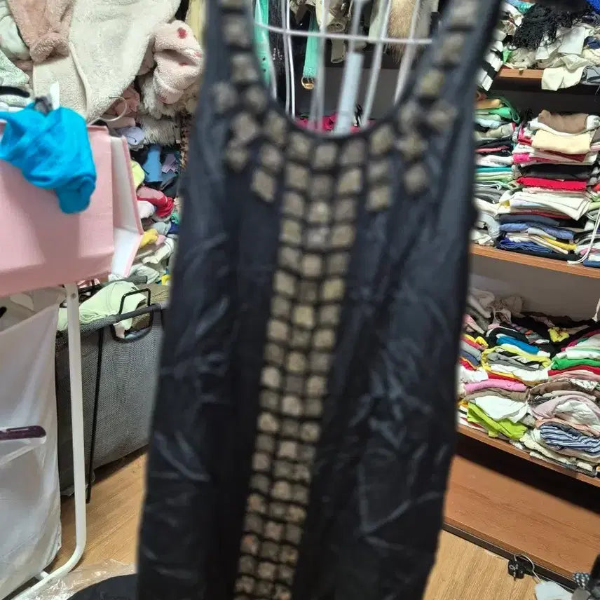 [BUNJANG] Black Mini Dress with Embellishments - Imported / 장식 원피스 블랙 미국수입