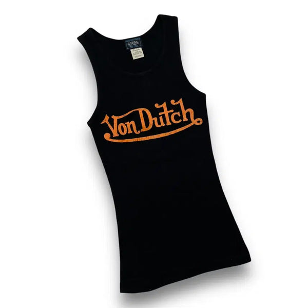 [BUNJANG] Von Dutch OG Logo Y2K Black Tank Top / Von Dutch OG y2k Logo tank top