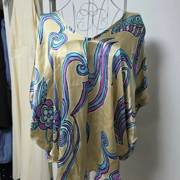 [BUNJANG] American Brand 100% Silk Long Blouse / Silk Blouse Shirt 미국브랜드 실크 롱 블라우스