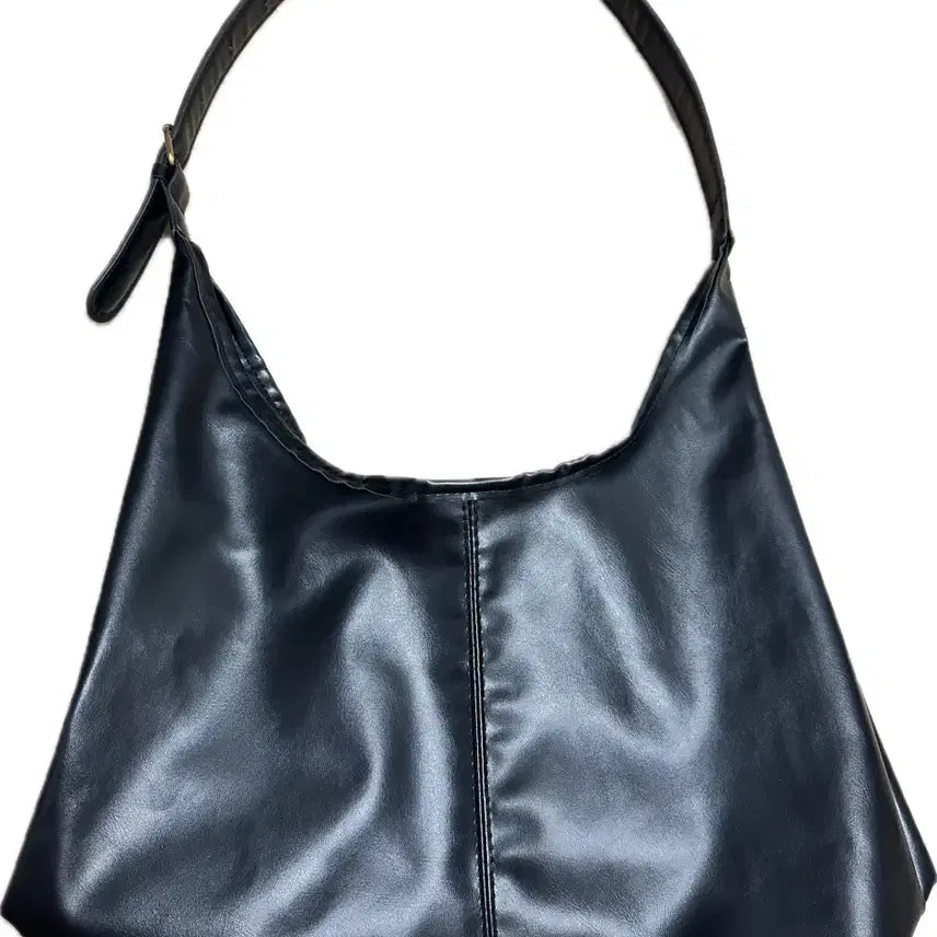 [BUNJANG] Black Hobo Bag (Crossbody Compatible) / 블랙 호보백 (크로스 가능)