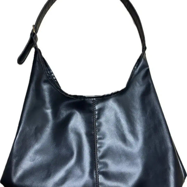 [BUNJANG] Black Hobo Bag (Crossbody Compatible) / 블랙 호보백 (크로스 가능)