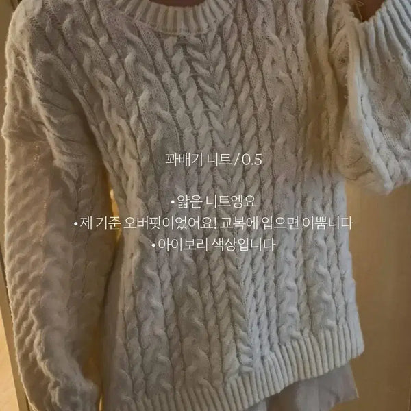 [BUNJANG] Twist Knit Sweater / 꽈배기 니트