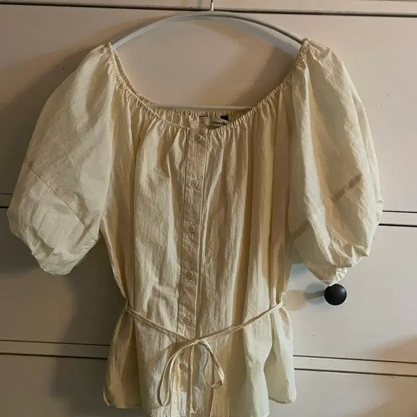 [BUNJANG] Roem Blouse Puff Sleeve Ivory / 로엠 블라우스
