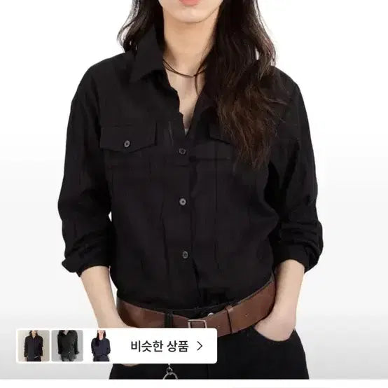[BUNJANG] Litkim Western Needle Shirt Black / 릿킴 웨스턴 니들셔츠 블랙