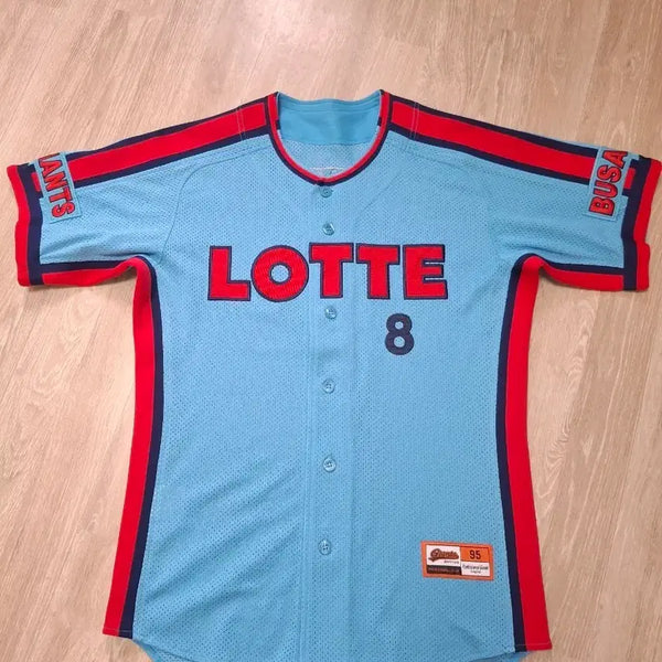 [BUNJANG] Lotte Giants Jeon Jun-woo Professional Champion Smurf Size 95 Uniform / 롯데자이언츠 전준우 프로페셔널 챔피언 스머프 95사이즈 유니폼