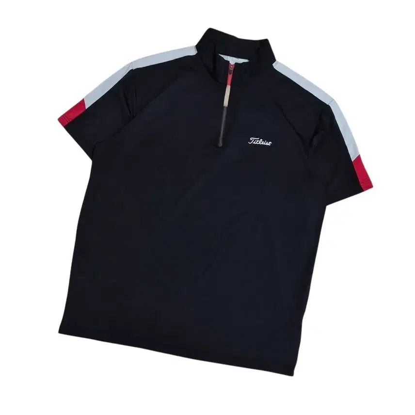 [BUNJANG] Titleist Golf Functional Short-Sleeve Half-Zip T-Shirt / 타이틀리스트 골프 반집업 기능성 반팔티