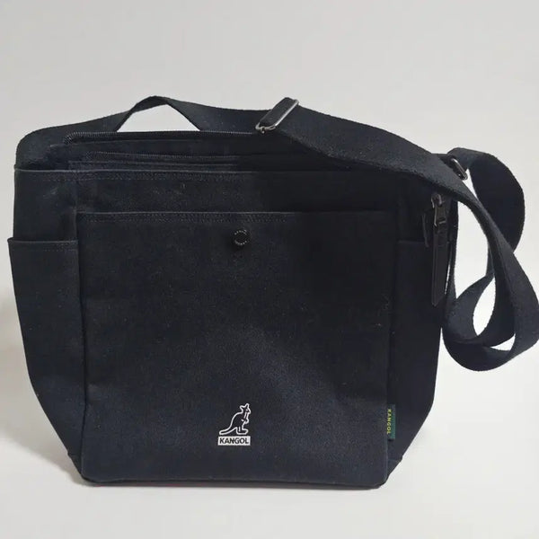 [BUNJANG] Kangol Canvas Crossbody Bag Black KMFB-CB31060 / [정품] 캉골 캔버스 크로스백 블랙 (KMFB-CB31060)