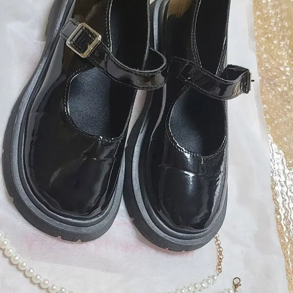 [BUNJANG] Lolita Style Heels with Pearl Anklets / 로리타 구두