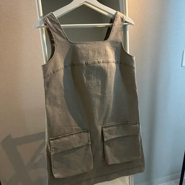 [BUNJANG] Maison Marais Mini Dress Gray / 메종마레 미니 원피스 그레이