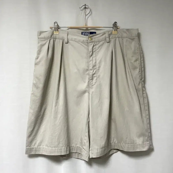[BUNJANG] Polo Ralph Lauren Wide Fit Two-Pleat Taylor Chino Cotton Shorts Light Beige (36) / 폴로 랄프로렌 와이드핏 투플리츠 테일러 치노 코튼 반바지 36 _ 라이트베이지