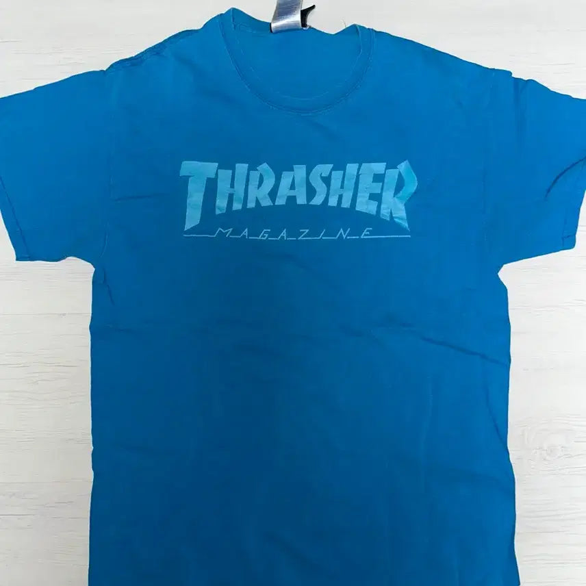 [BUNJANG] Thrasher Short Sleeve T-Shirt Blue M Size / 트레셔 반팔 티셔츠 블루 M사이즈