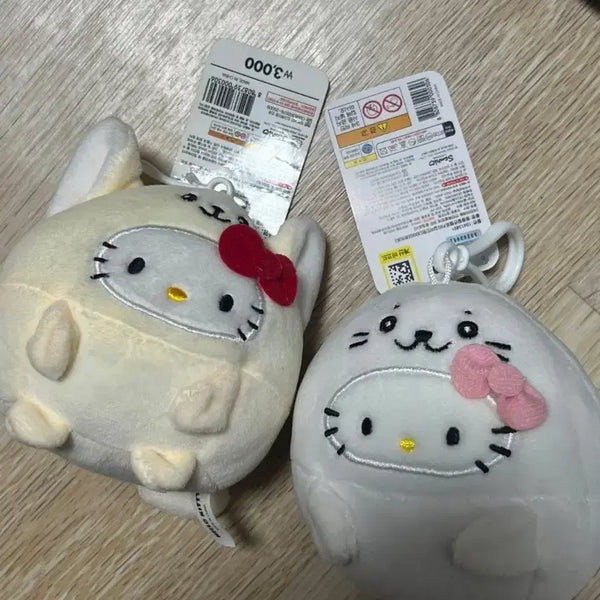 [BUNJANG] Sanrio Hello Kitty Plush Doll Set (Fennec Fox, Seal) / 산리오 헬로키티 봉제 인형(사막여우,물개)