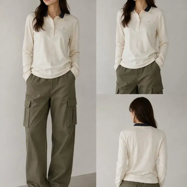 [BUNJANG] J.LINDEBERG Women's Golf Polo Shirt Ivory / J.LINDEBERG 여성 골프웨어 폴로티 55