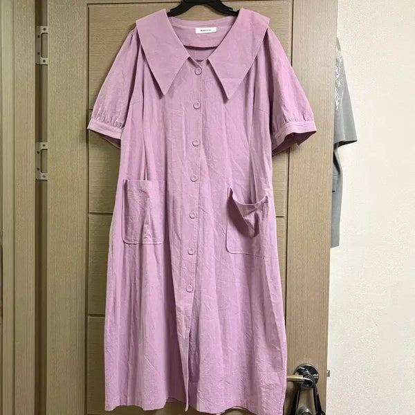 [BUNJANG] Romistory Puff Sleeve Big Collar Dress (Size 88) / (새상품) 로미스토리 빅카라원피스(88)