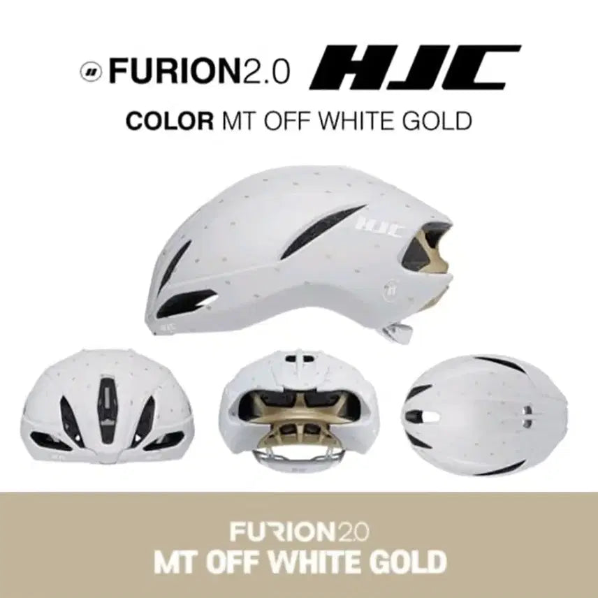 [BUNJANG] HJC Furion 2.0 Aero Helmet Off White & Gold / HJC 퓨리온 2.0 오프화이트&골드 헬멧