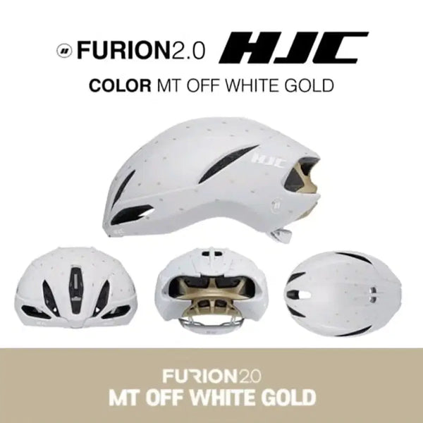 [BUNJANG] HJC Furion 2.0 Aero Helmet Off White & Gold / HJC 퓨리온 2.0 오프화이트&골드 헬멧